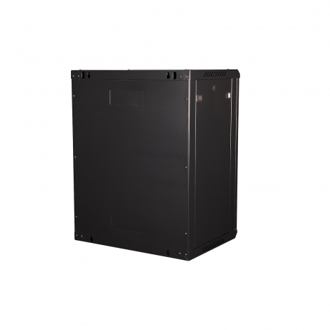 Шкаф 19" телекоммуникационный настенный, 15U  769x600х450 мм, дверь металл, черный